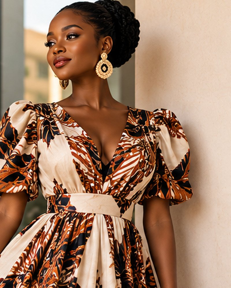 Lily Collection Clothing fashion editorial featuring an African woman